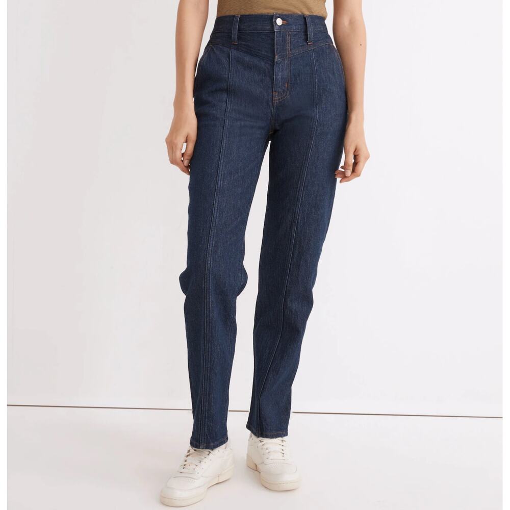 MADEWELL Straight Leg Jeans Womens Size 26 Perfect Vintage Greenhaven Seamed